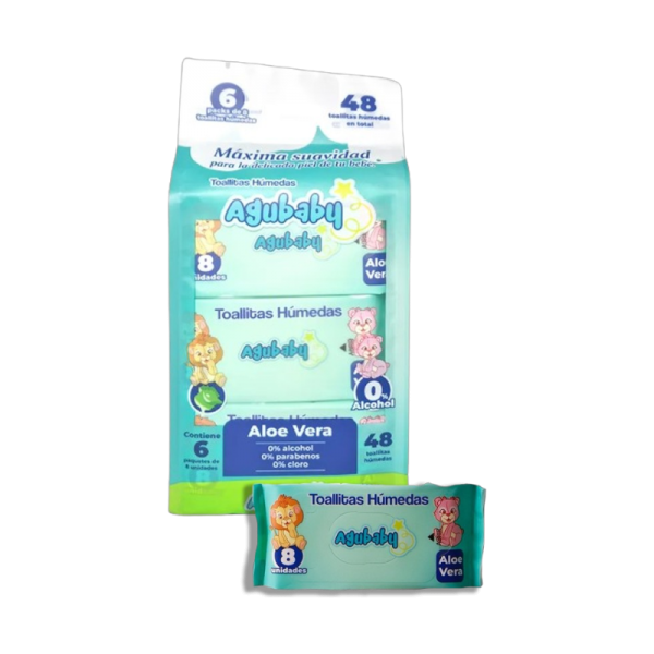 AGUBABY TOALLITAS HUMEDAS ALEPACK X6UN