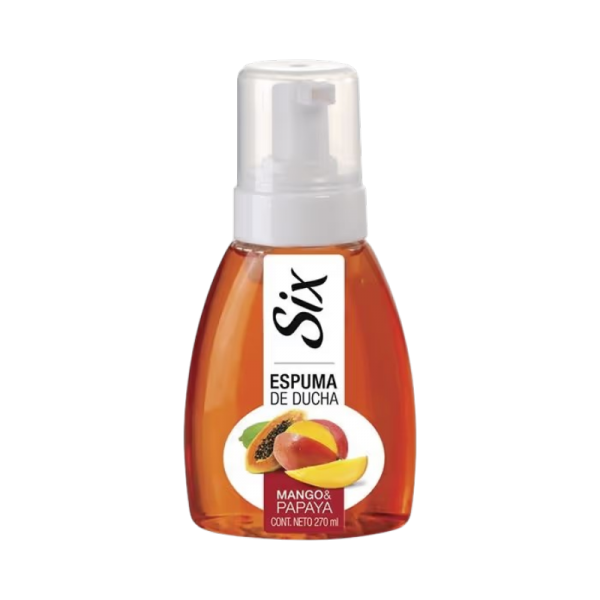 SIX ESPUMA DE DUCHA MANGO Y PAPAYA 270 ML