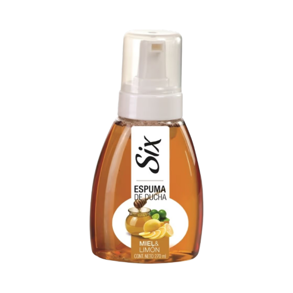 SIX ESPUMA DE DUCHA MIEL Y LIMÓN 270 ML