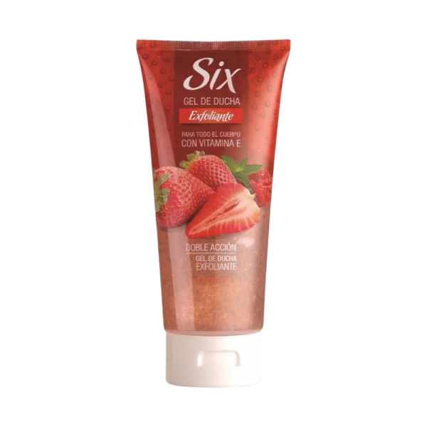 SIX GEL DE DUCHA EXFOLIANTE FRUTILLA 195 GR