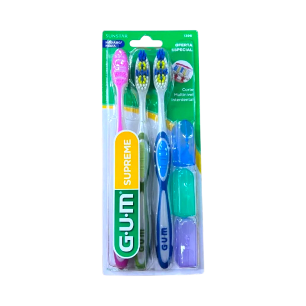 GUM CEPILLO SUPREME MEDIO C/LIMPIADOR DE LENGUA