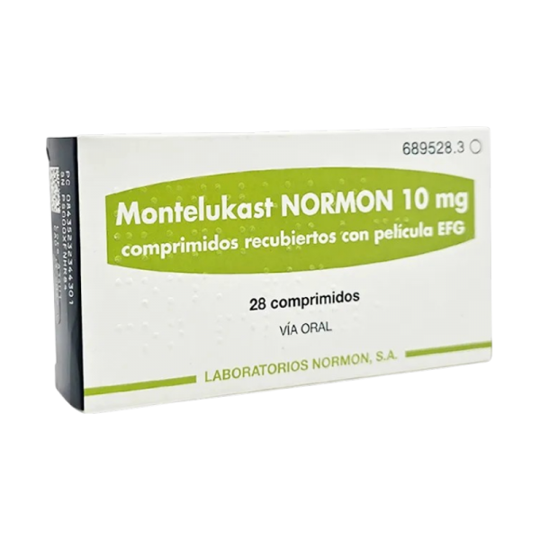 MONTELUKAST NORMON 10 MG CAJA X 28 COMPRIMIDOS