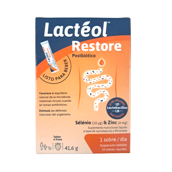 LACTEOL RESTORE CAJA X 10 STICKS BEBIBLES