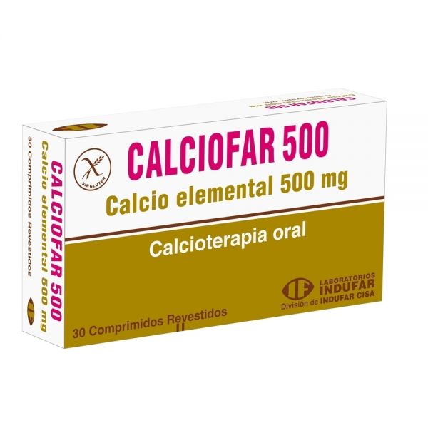 CALCIOFAR 500 MG CAJA X 30 COMPRIMIDOS