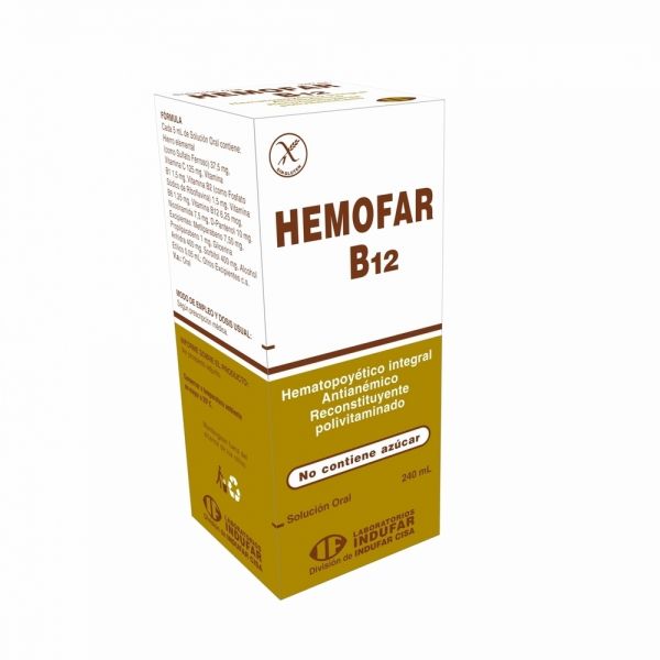 HEMOFAR B12 125MG JARAB FRASCO X 240ML