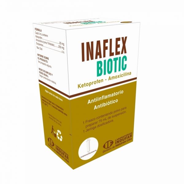 INAFLEX BIOTIC 20MG/250MG SO-OR FRASCO X 75ML