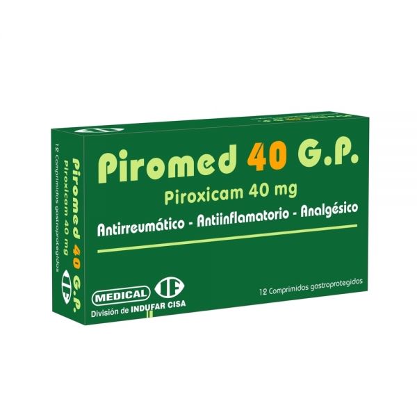 PIROMED 40 GP 2MG TABL. CAJA X 12