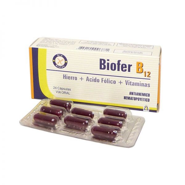 BIOFER B12 1MG CAPS CAJA X 24