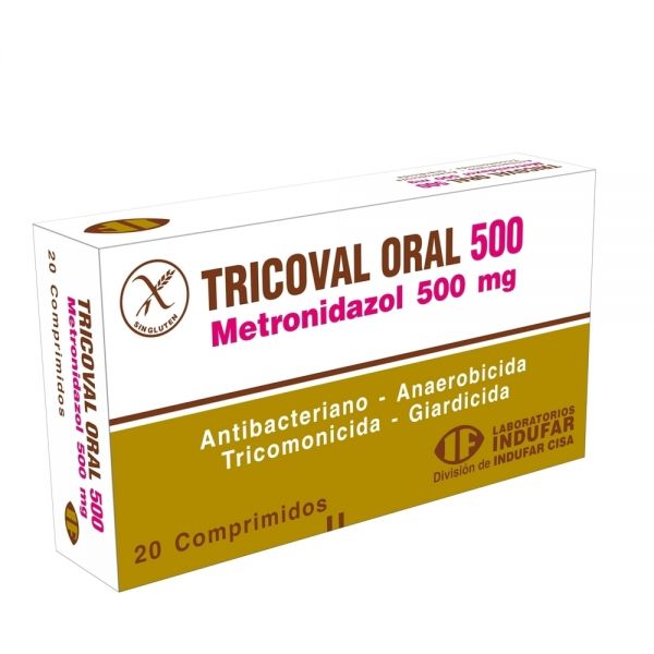 TRICOVAL 500MG TABL. CAJA X 20