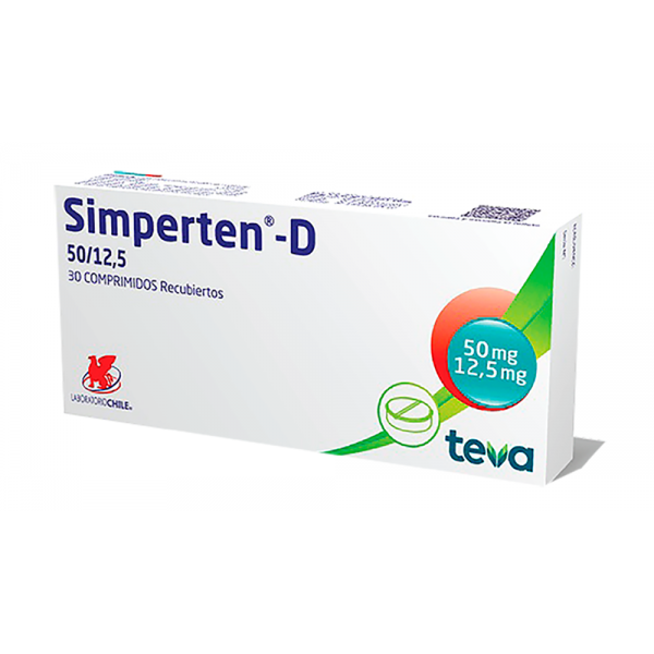 SIMPERTEN D 50/12.5MG TABL. CAJA X 30