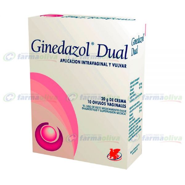 GINEDAZOL DUAL CREMA CAJA.POMO + 10 OV.