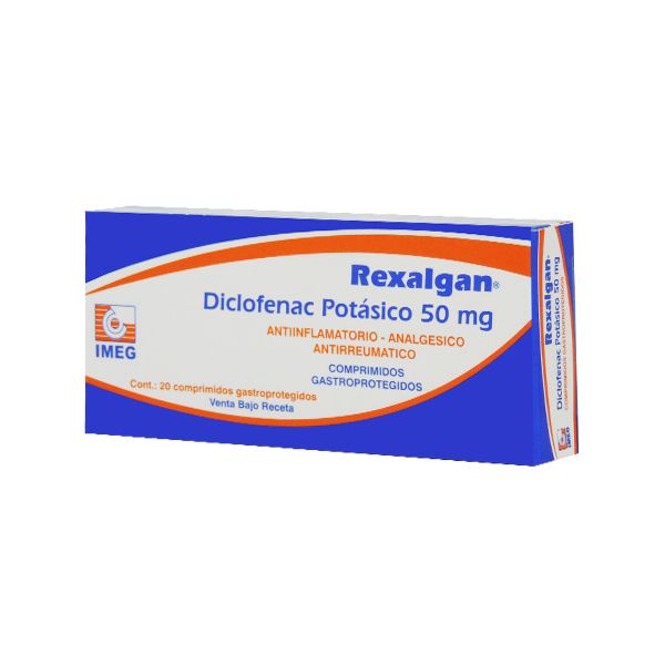 REXALGAN 50MG TABL. CAJA X 20
