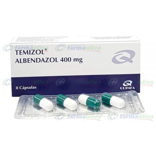 TEMIZOL 400MG CAPS CAJA X 8