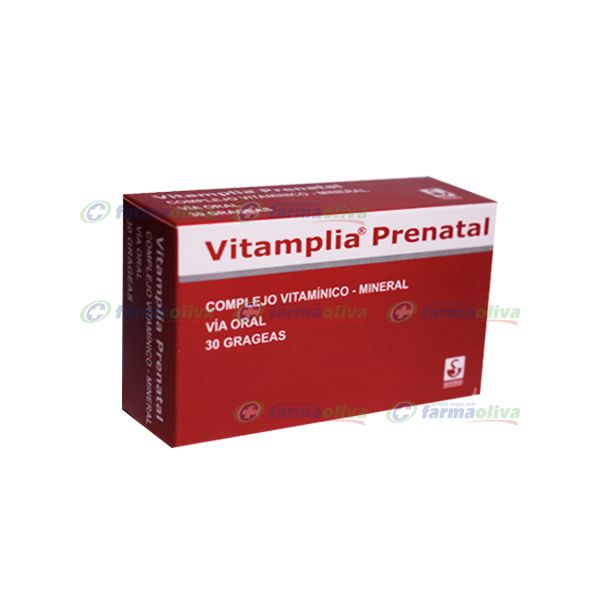 VITAMPLIA PRENATAL 100MG GRAG. CAJA X 30