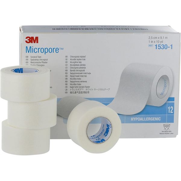 MICROPORE BLANCO 2,5 CM. X 9.1 MTS. (EUROAME)