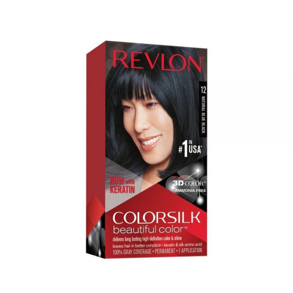 REVLON HAIR COLORSILK NATURAL BLUE BLACK 112
