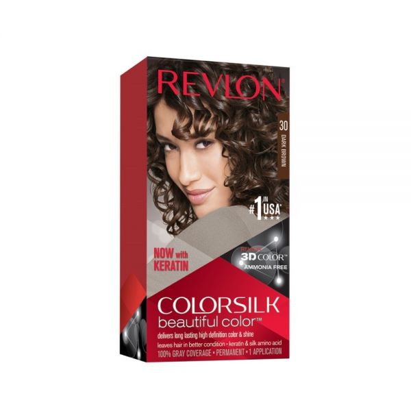 REVLON HAIR COLORSILK DARK BROWN-3N-(7798-30)
