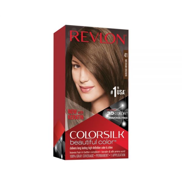 REVLON HAIR COLORSILK MEDIUM BROWN 4N-7798-41