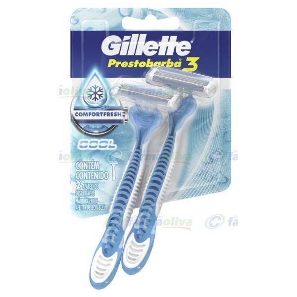 GILLETE PRESTOBARBA MAQUINA DE AFEITAR CONFORT FRESH - 2 UNIDADES