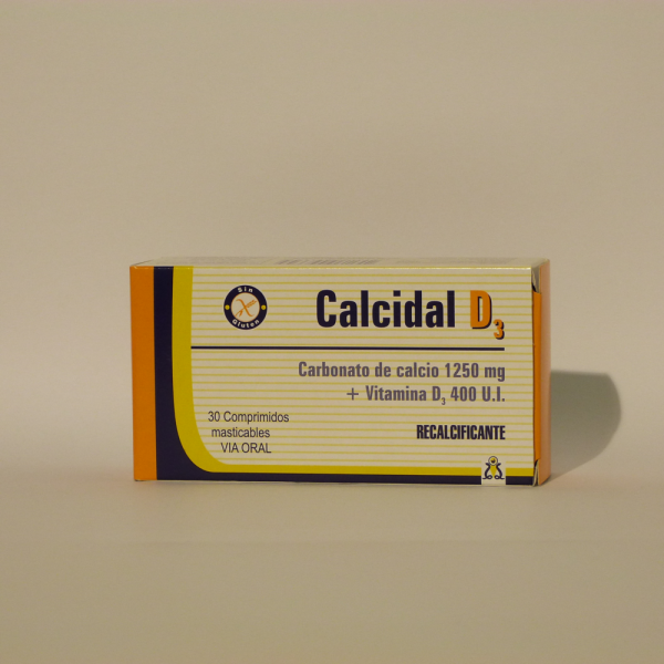 CALCIDAL D3 CAJA X 30 COMP MASTICABLES