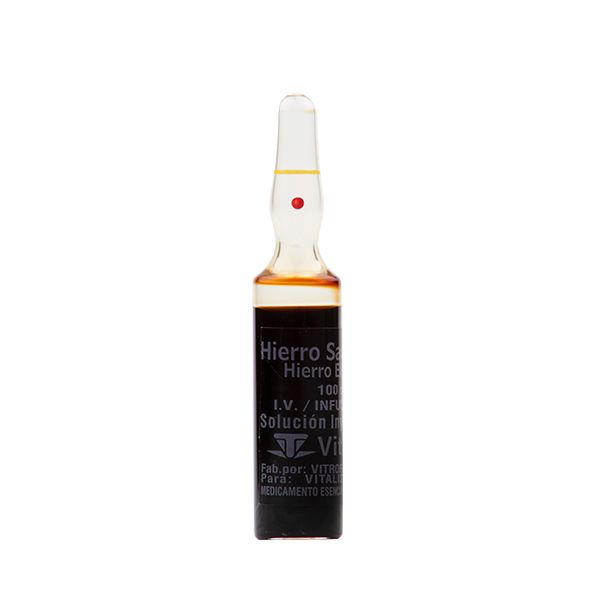 HIERRO SACAROSA AMPOLLAS X 100MG X 5 ML.