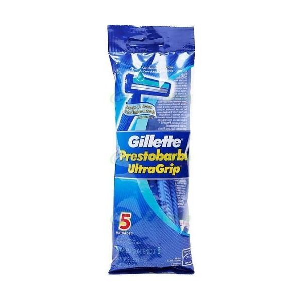 GILLETE PRESTOBARBA MAQUINA DE AFEITAR ULTRAGRIP X 5 UNIDADES