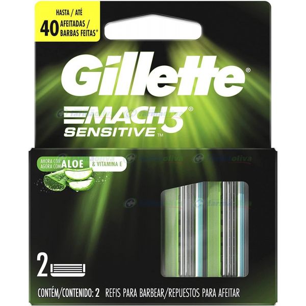 GILLETTE RPTO. MACH 3 X 2 SENSITIVE REF.865