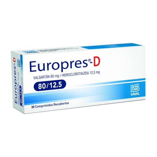 EUROPRES-D 80/12.5MG CO-RV CAJA X 30