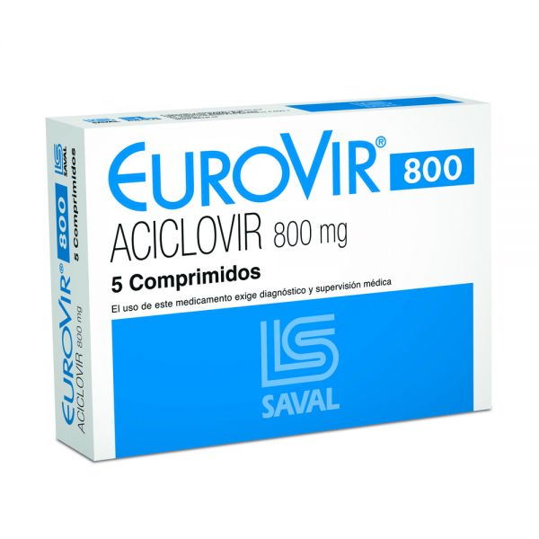 EUROVIR 800 MG CAJA X 5 COMPRIMIDOS