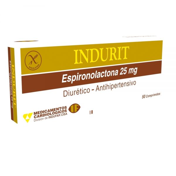 INDURIT 25MG TABL. CAJA X 50