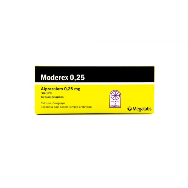 MODEREX 0.25MG COMP. CAJA X 40