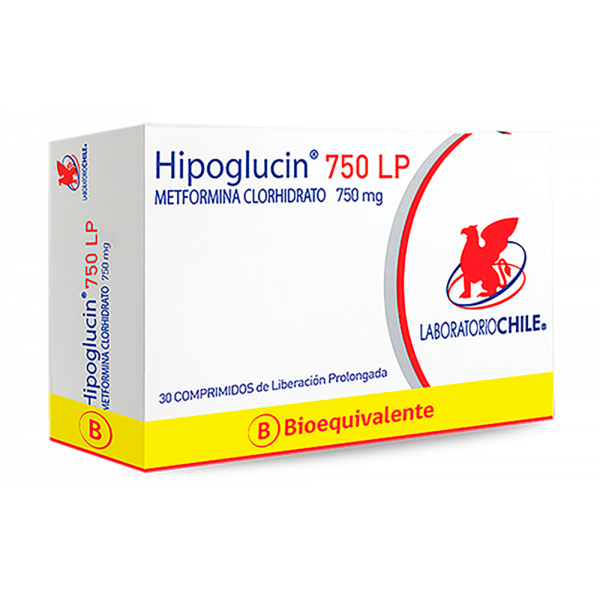 HIPOGLUCIN LP 750MG COMP. CAJA X 30