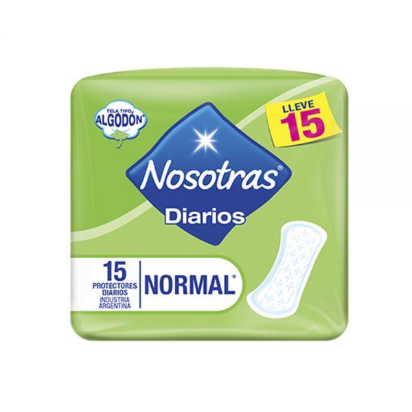 NOSOTRAS PROTECTOR DIARIO NORMAL X 15 UNIDADES