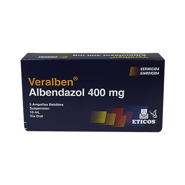 VERALBEN 400 MG CAJA POR 5 AMPOLLAS BEBIBLES