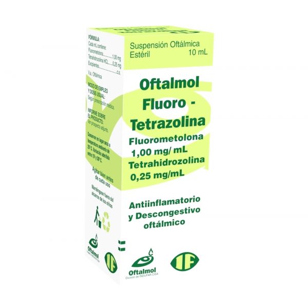 OFTALMOL FLUORO-TETRAZOLINA 2MG GT-OF FRASCO X 10ML