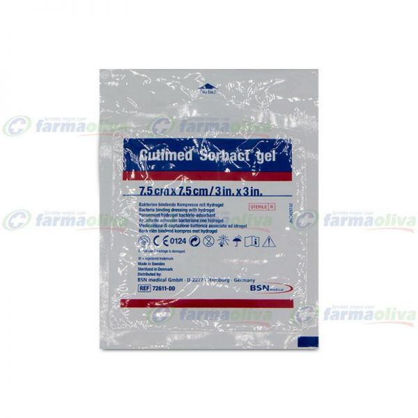CUTIMED SORBACT GEL 7.5X7.5 CM
