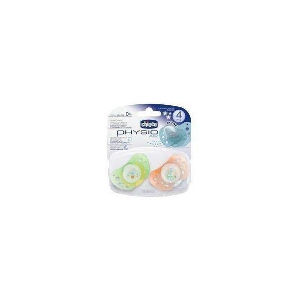 CHICCO CHUPETE AIR SILICONADA LUM 4M+2UNI