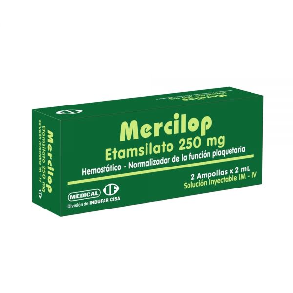 MERCILOP 250MG ENDOV AMPOLLA X 2 X 2ML